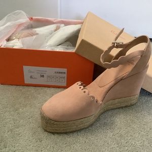 Castaner  wedge  espadrille size 7.5 new beige